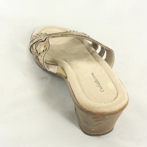 CROFT & BARROW Strappy Cutout Leather Sandals - Picture 5 of 8